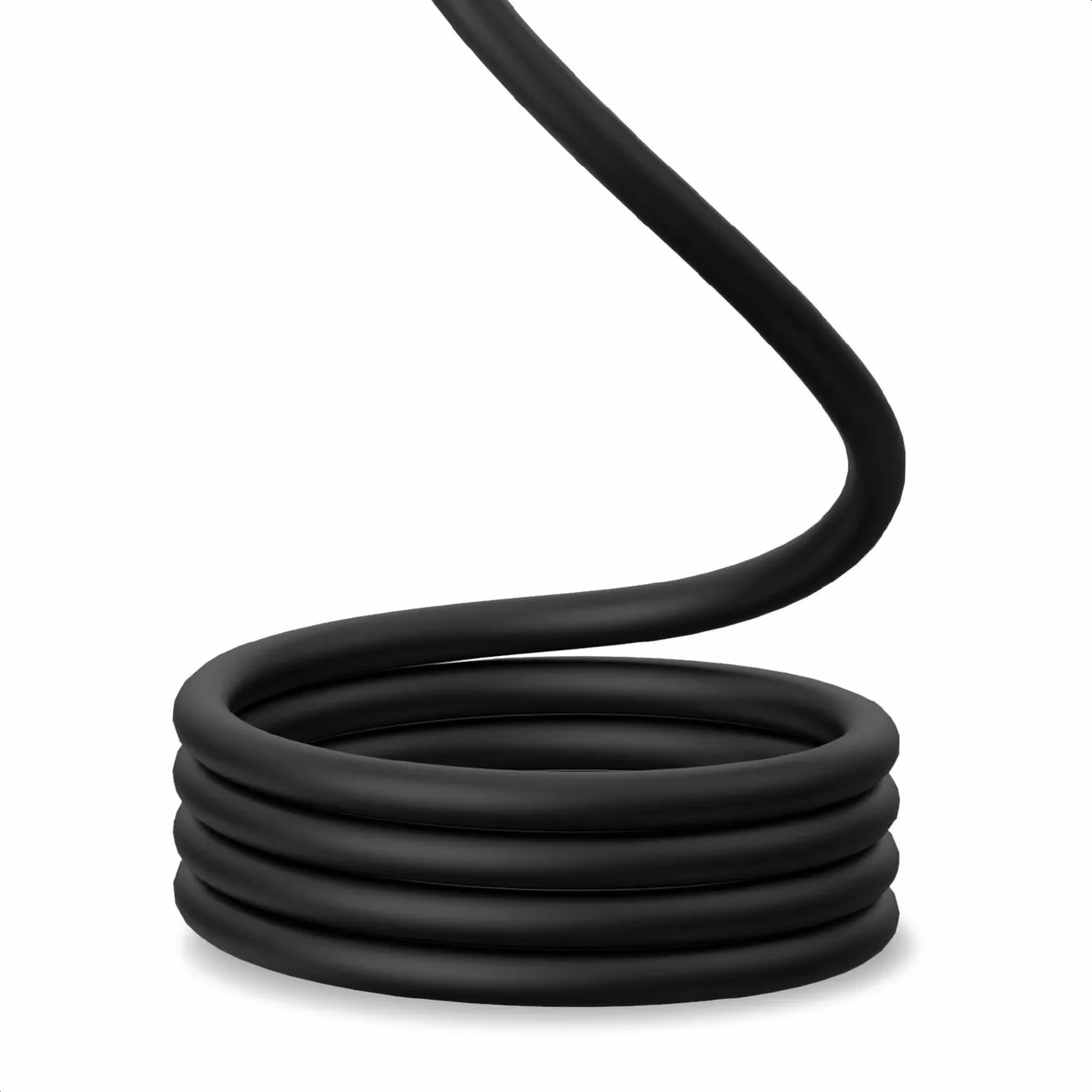 黒いケーブルが巻かれている様子