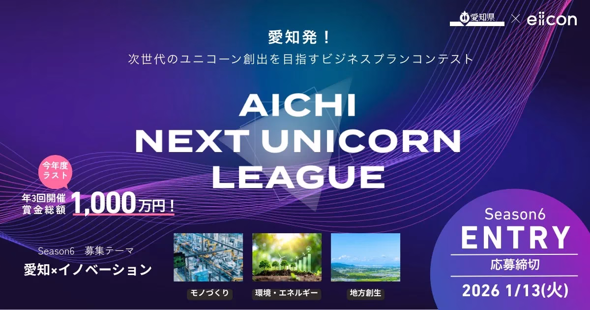 AICHI NEXT UNICORN LEAGUE Season6 募集告知ポスター