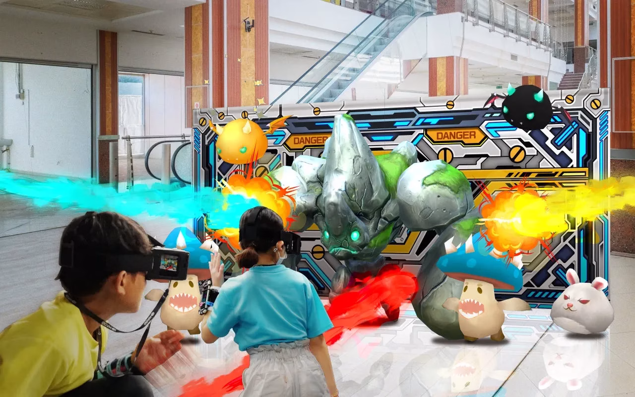 子供たちがVRゲームを楽しむ様子