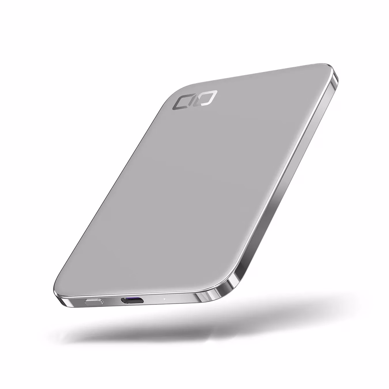 銀色の長方形のデバイスのクローズアップ写真