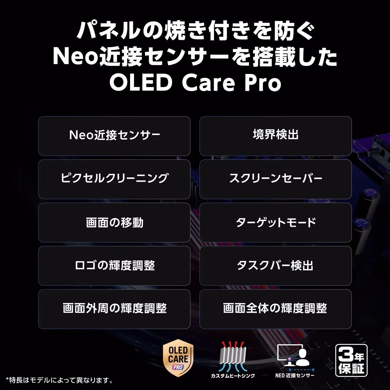 ASUS OLED Care Proによる保護機能